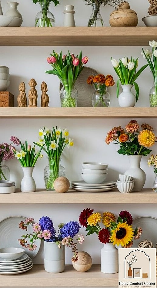 Open Shelving for Vase Display