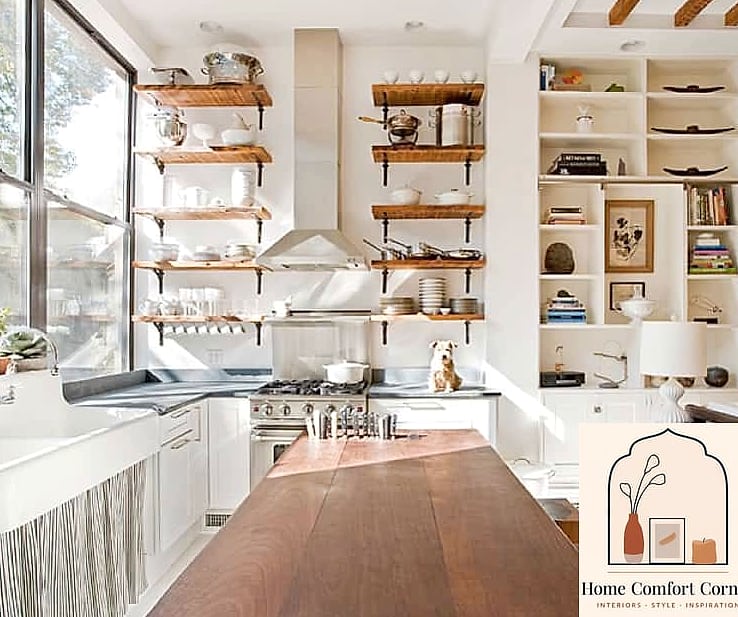 Open Shelving with Curated Display