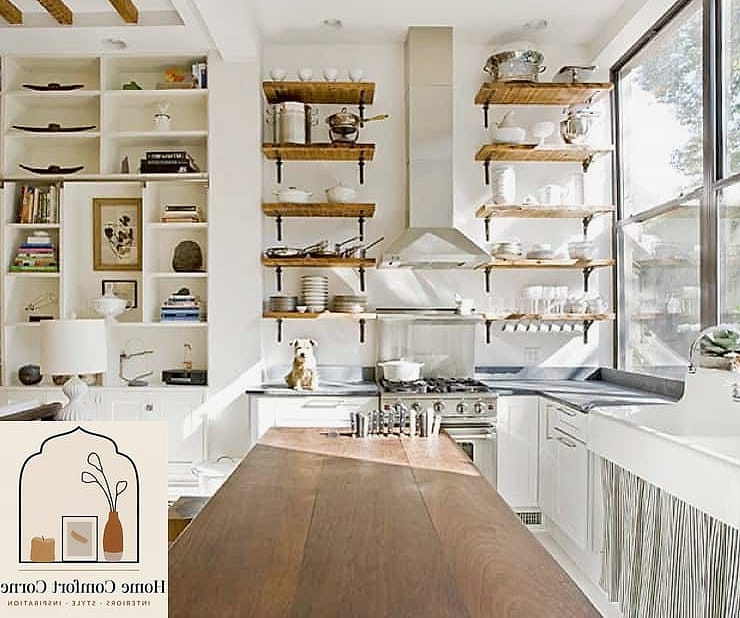 Open Shelving With Curated Object Display, Not Just Dishes