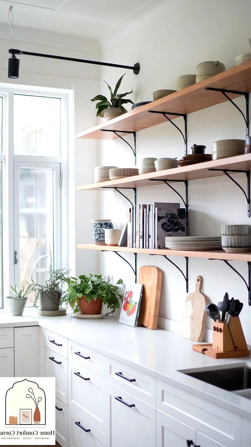 Open Shelving with Curated Display