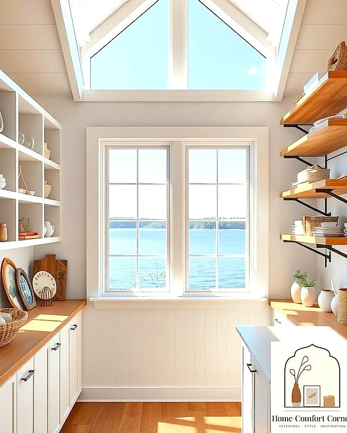 Open Shelving Styled With Mismatched Vintage Dishware