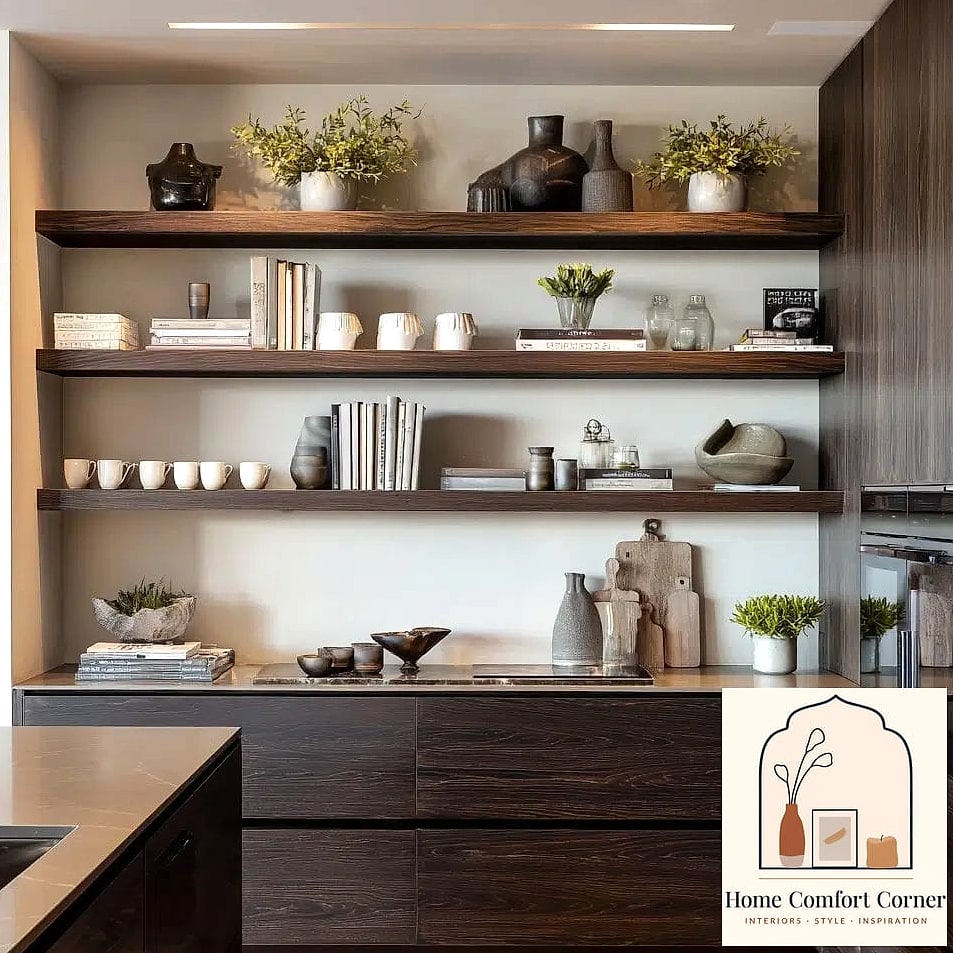 13 Stunning Luxury Home Decor Ideas for Every Budget 6 Open Shelving with Curated Styling