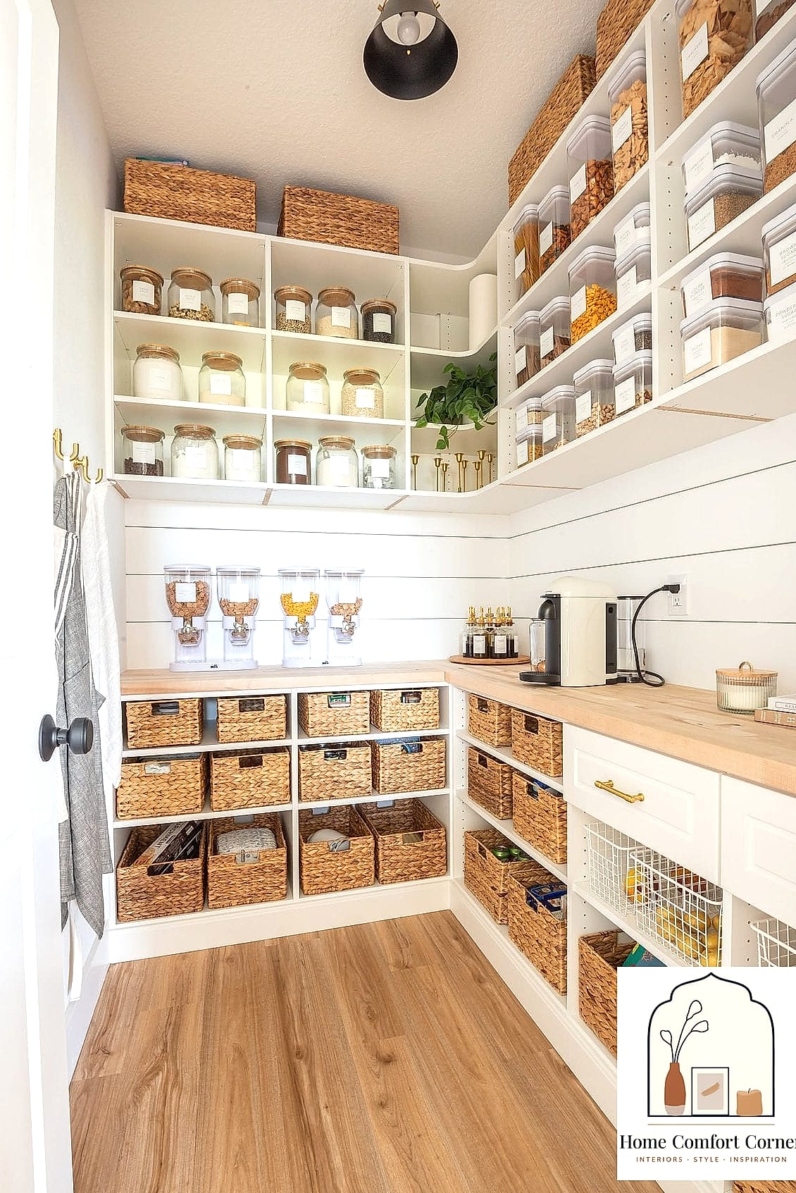 Organizing a Pantry With Matching Bins and Labels