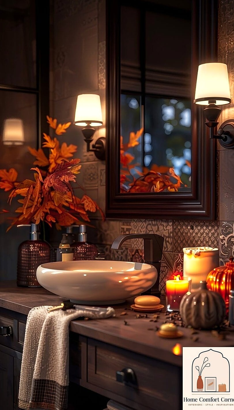 Outdated Bathroom to Spa-Like Autumn Escape