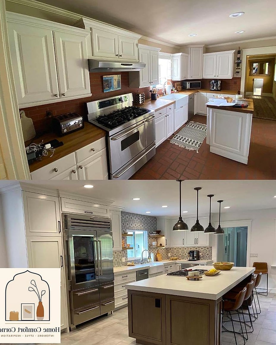 Outdated Kitchen Island to Multi-Purpose Hub