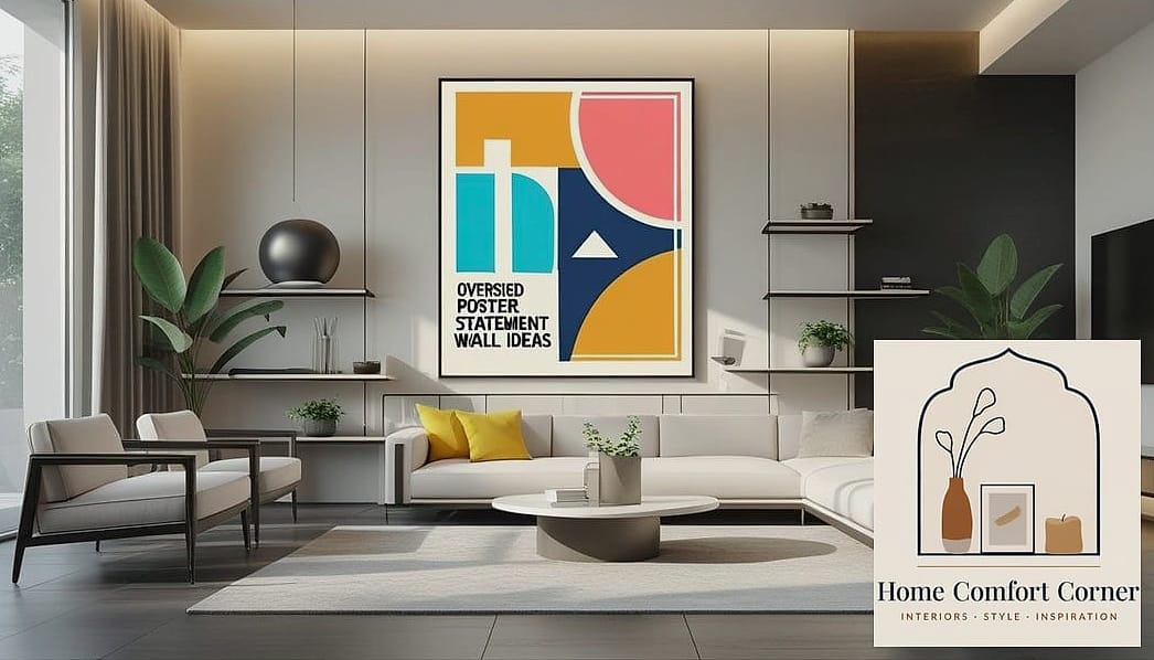 Oversized Typography Prints in the Entryway
