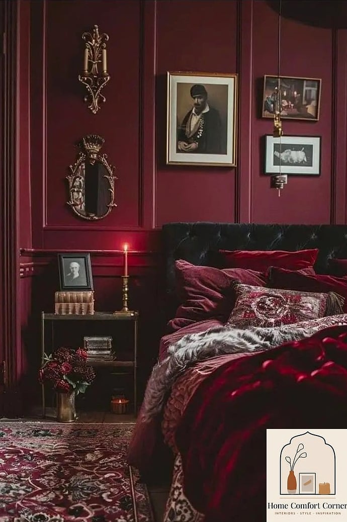 25 Red Room Decor Designs You Need to See Right Now 13 Oxblood Leather Armchair