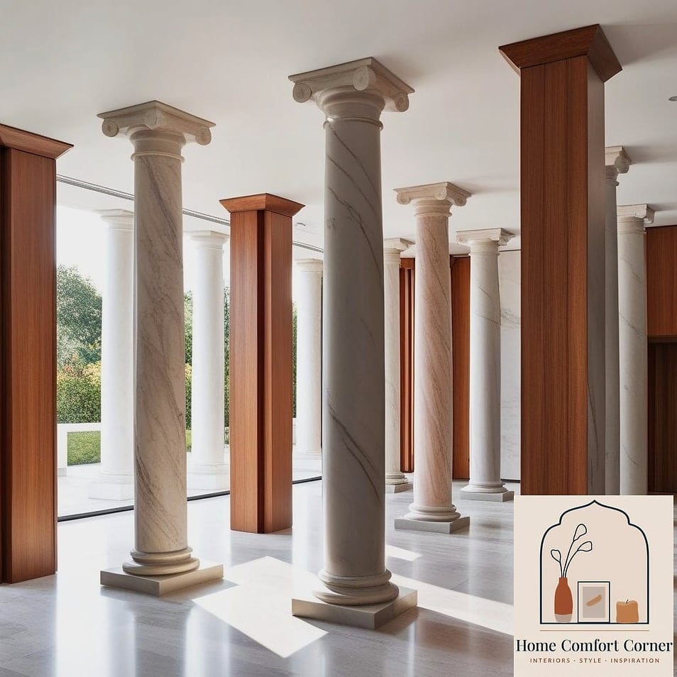 21 Pillar Design Interior Tips From Top Interior Designers 9 Paint It a Contrasting Color