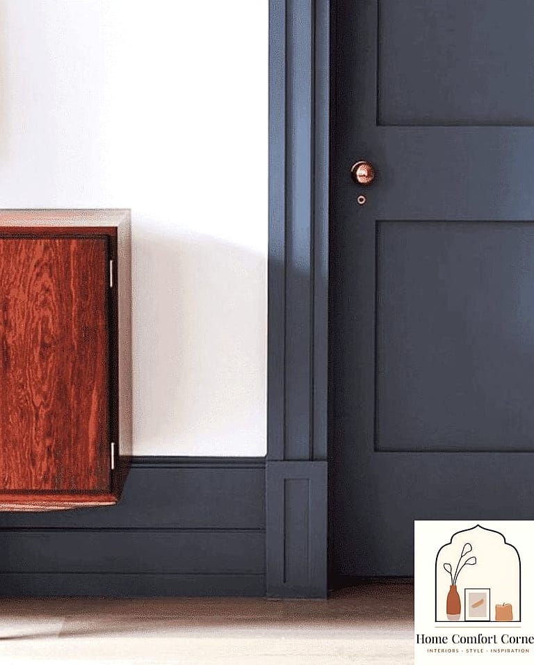 25 Door Design Interior Ideas to Upgrade Your Home This Weekend 14 Paint the Door Trim a Contrasting Color