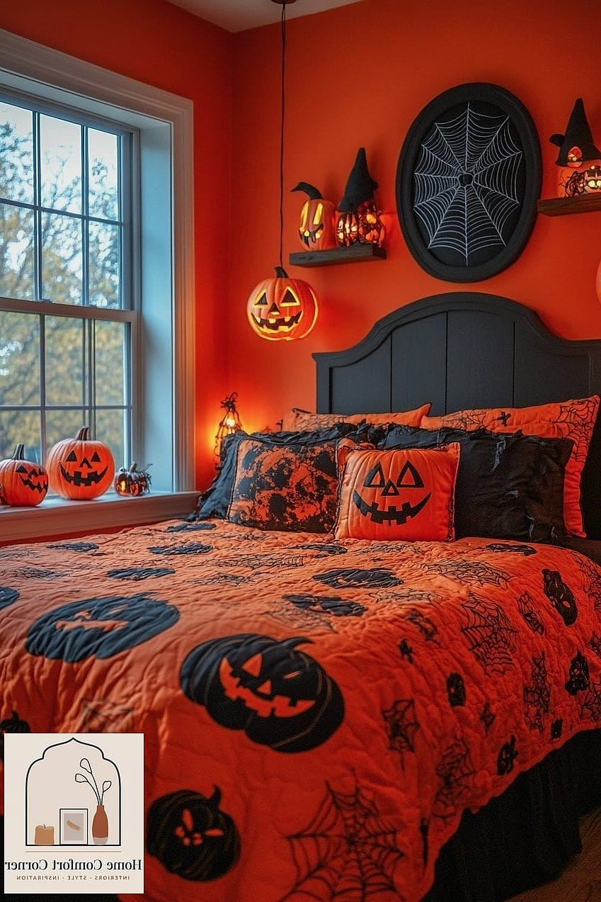 Painted or Faux Black Pumpkins as Accent Decor