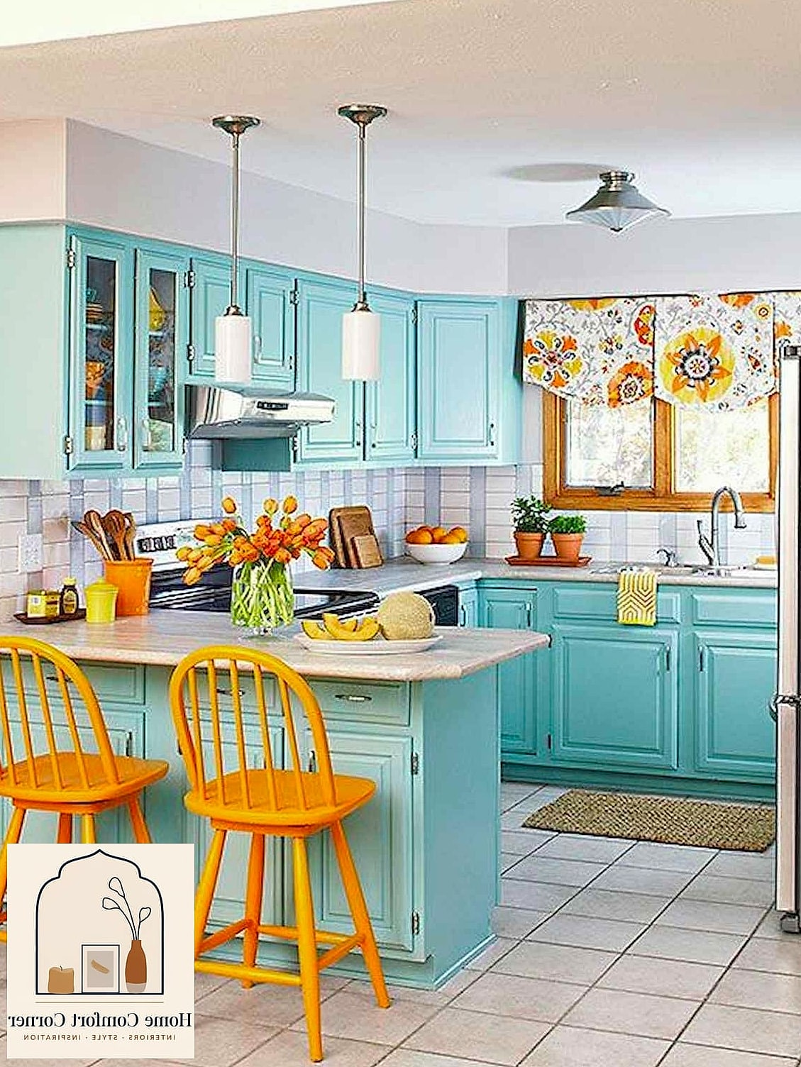 21 Creative Cute Home Decor Ideas You Haven't Seen Before 22 A Painted Kitchen Island in a Contrast Color