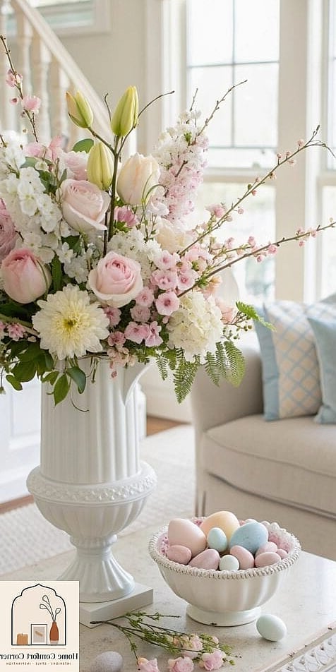 16 Beautiful Spring Home Decor Inspiration Photos Worth Saving 3 A Pastel Accent Wall Done Right