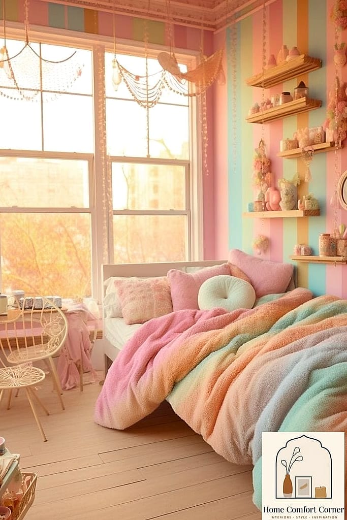 Pastel Color-Blocked Walls