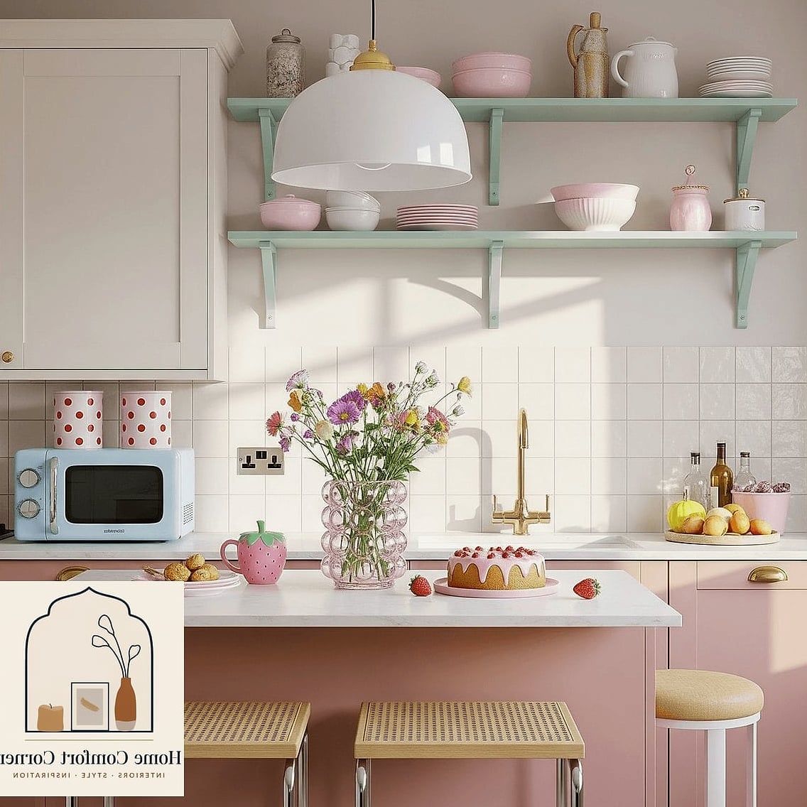 16 Beautiful Spring Home Decor Inspiration Photos Worth Saving 10 Pastel Kitchen Accessories
