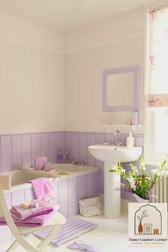 Pastel Lilac Bathroom Vanity