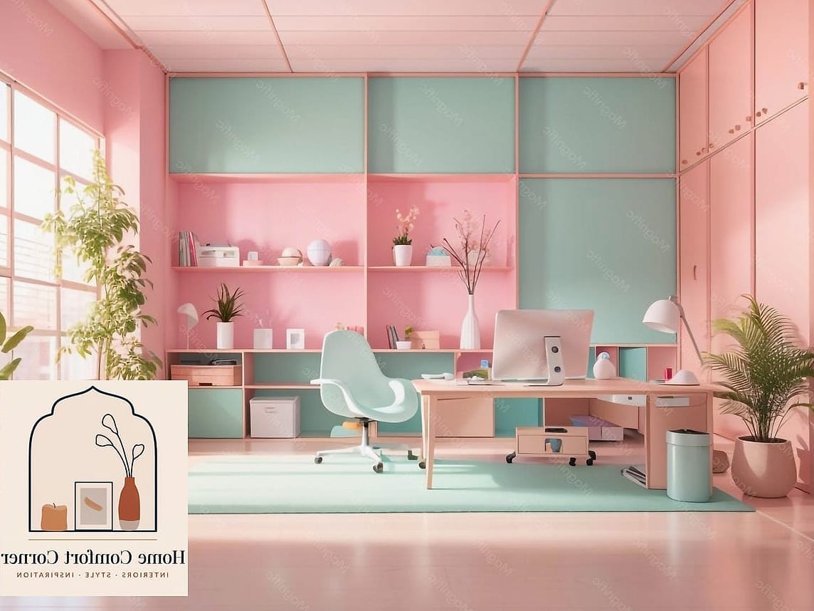 Pastel and Playful Feminine Office