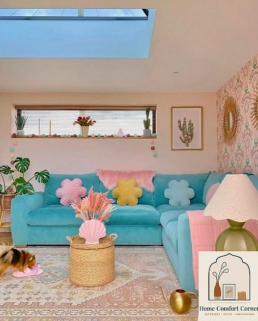 Pastel Walls With White Trim