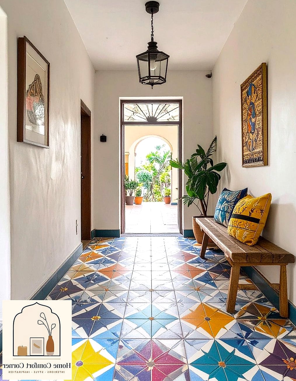 22 Mexican Home Decor Ideas That Are Both Stylish and Practical 22 Patterned Cement Tile in Bathrooms