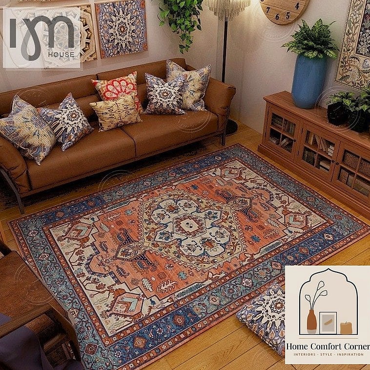 Persian Rug Layering in Living Rooms