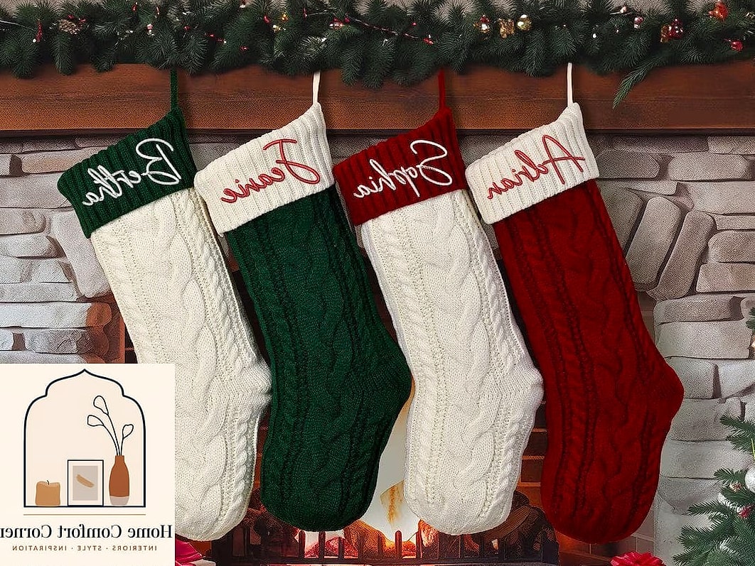 A Personalized Stocking Display Without a Fireplace