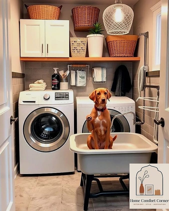 18 Diy Laundry Room Ideas Designs That Maximize Style and Function 16 A Pet Washing Station