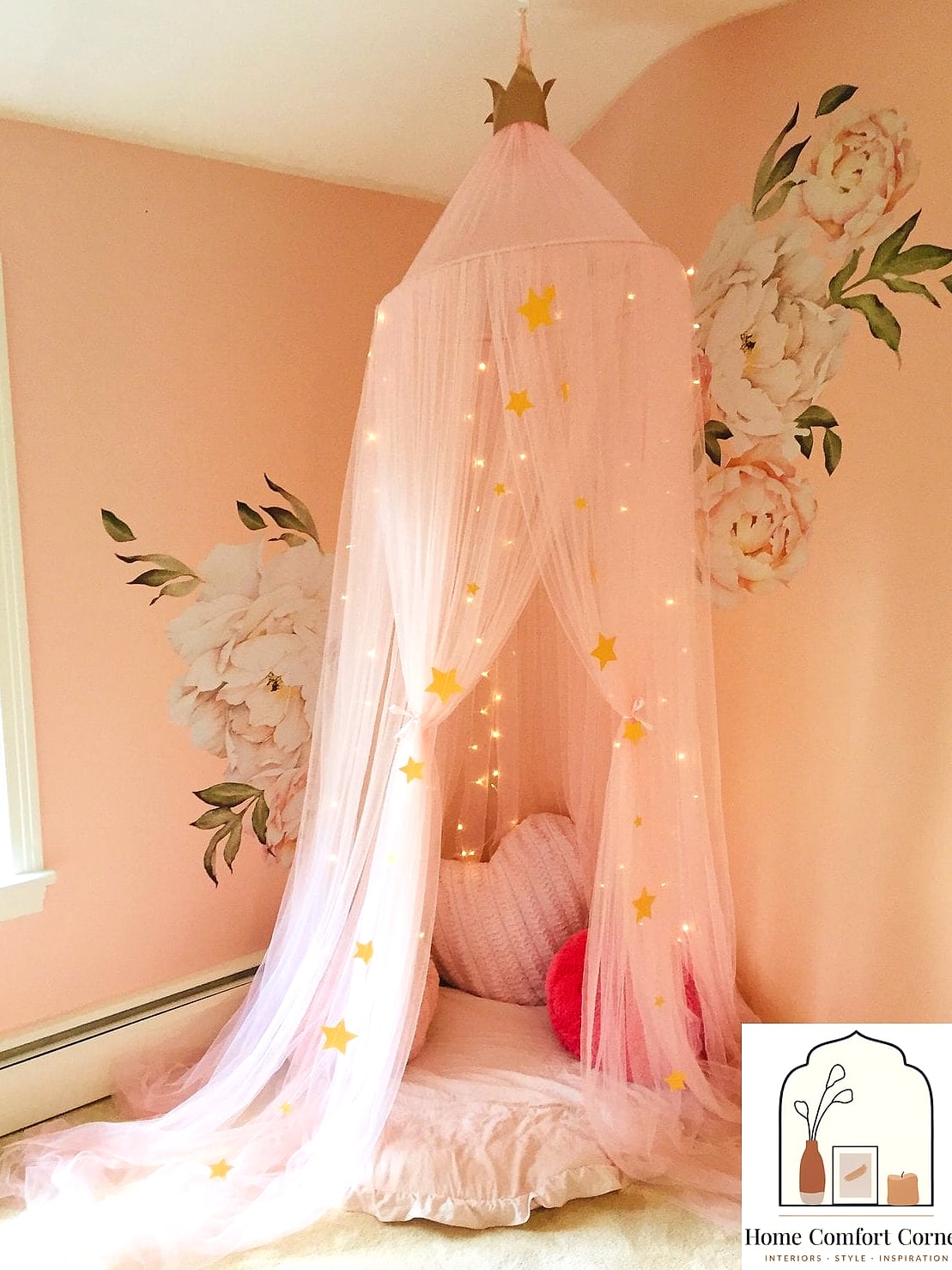 Pink Canopy Reading Nook