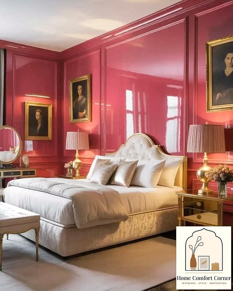 Pink Lacquered or High-Gloss Furniture as an Accent