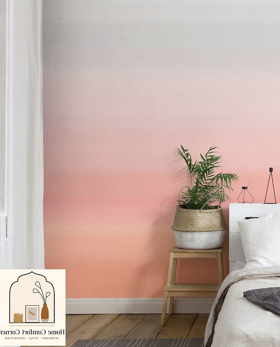 Pink Ombre Wall Treatment