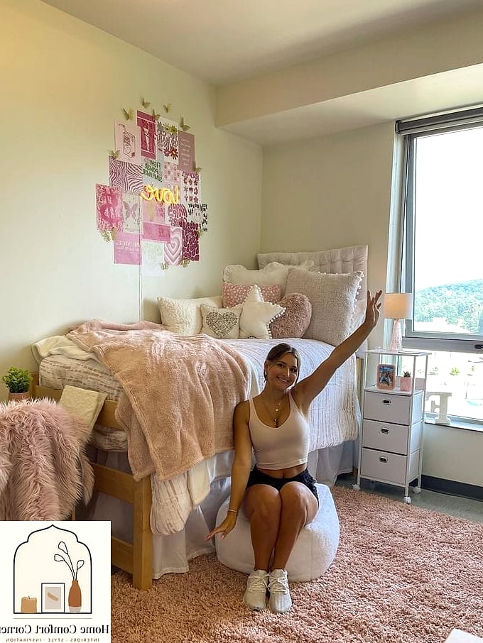 Pink and White Gallery Wall