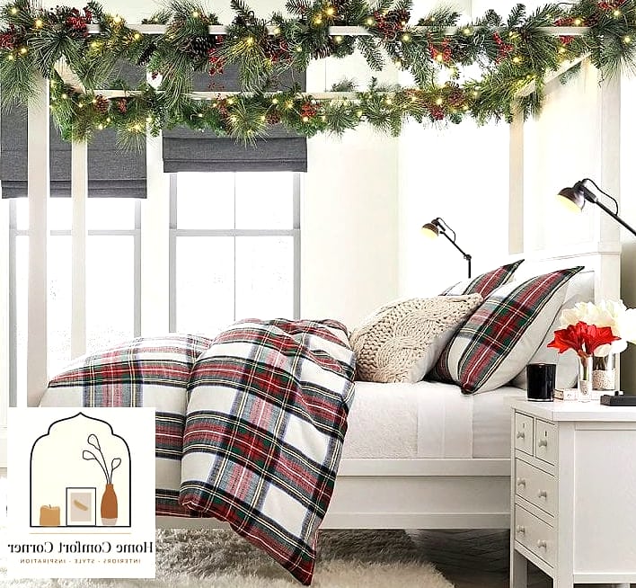 22 Stunning Christmas Room Decor Ideas Ideas for Every Budget 10 Plaid Everything for a Classic Cabin Feel