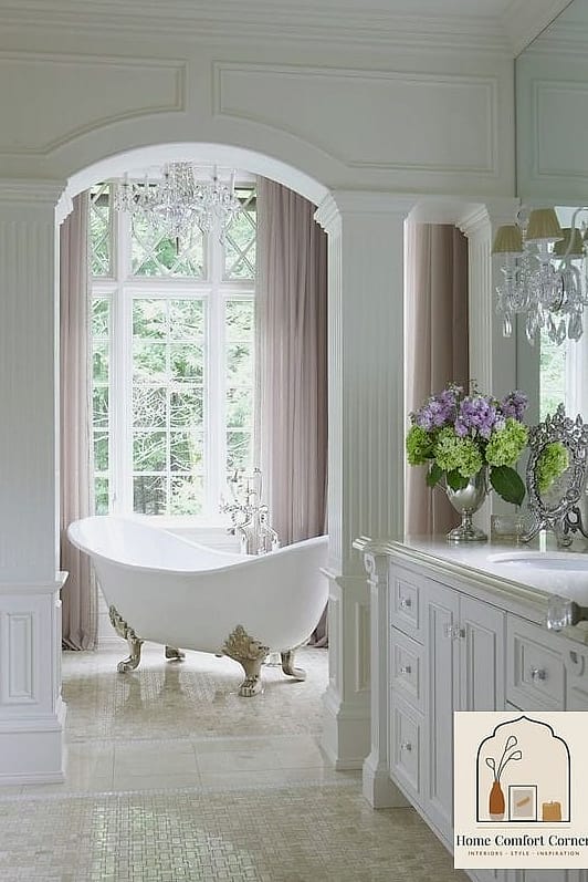 A Plain Bathroom Gets Zellige Tile and Antique Brass