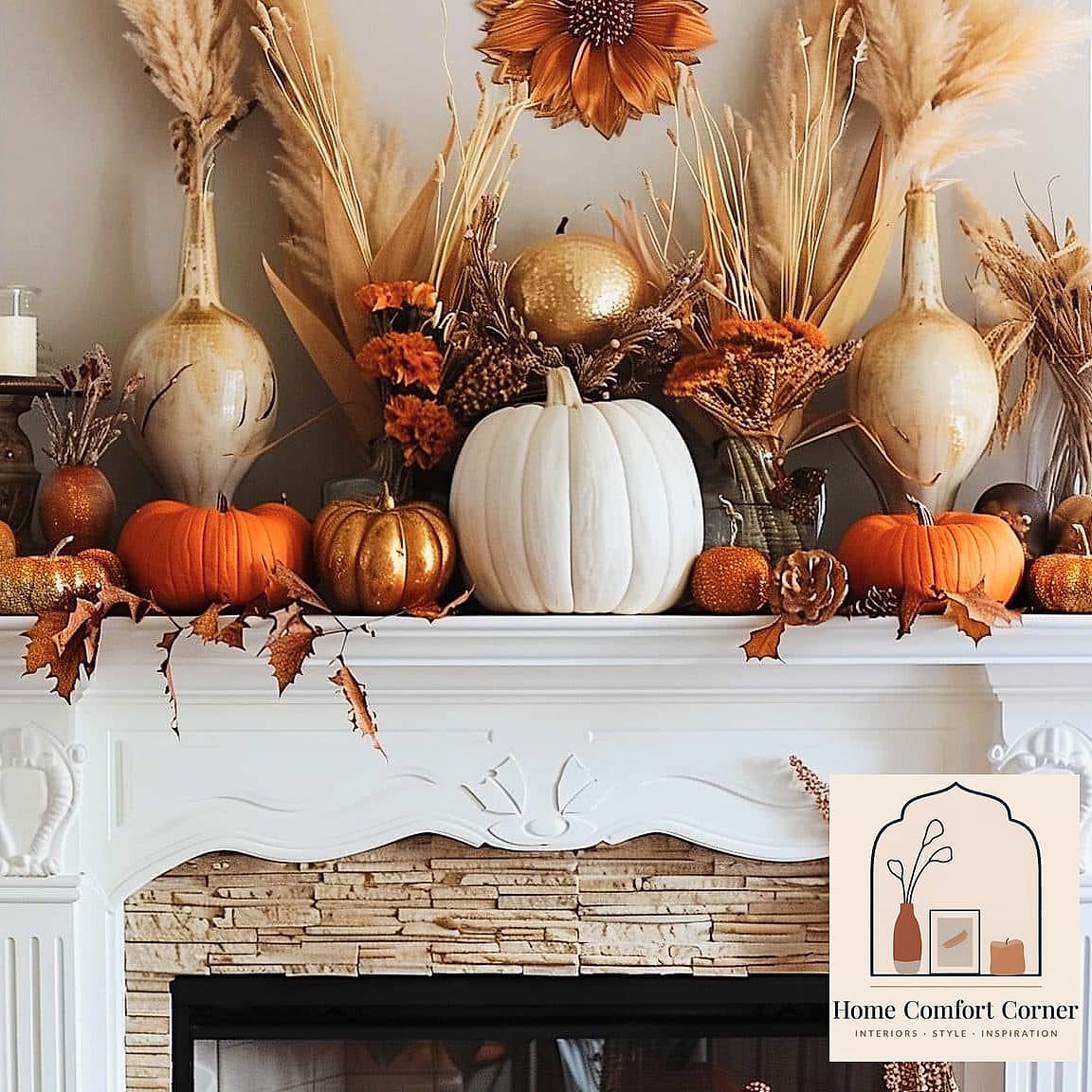 Plain Mantel to Layered Fall Focal Point