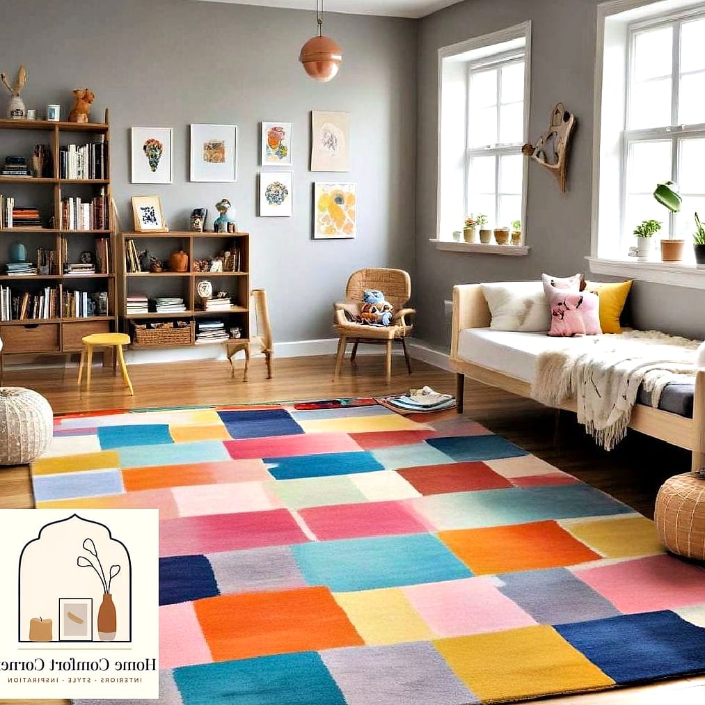 A Playful Rug to Anchor the Room