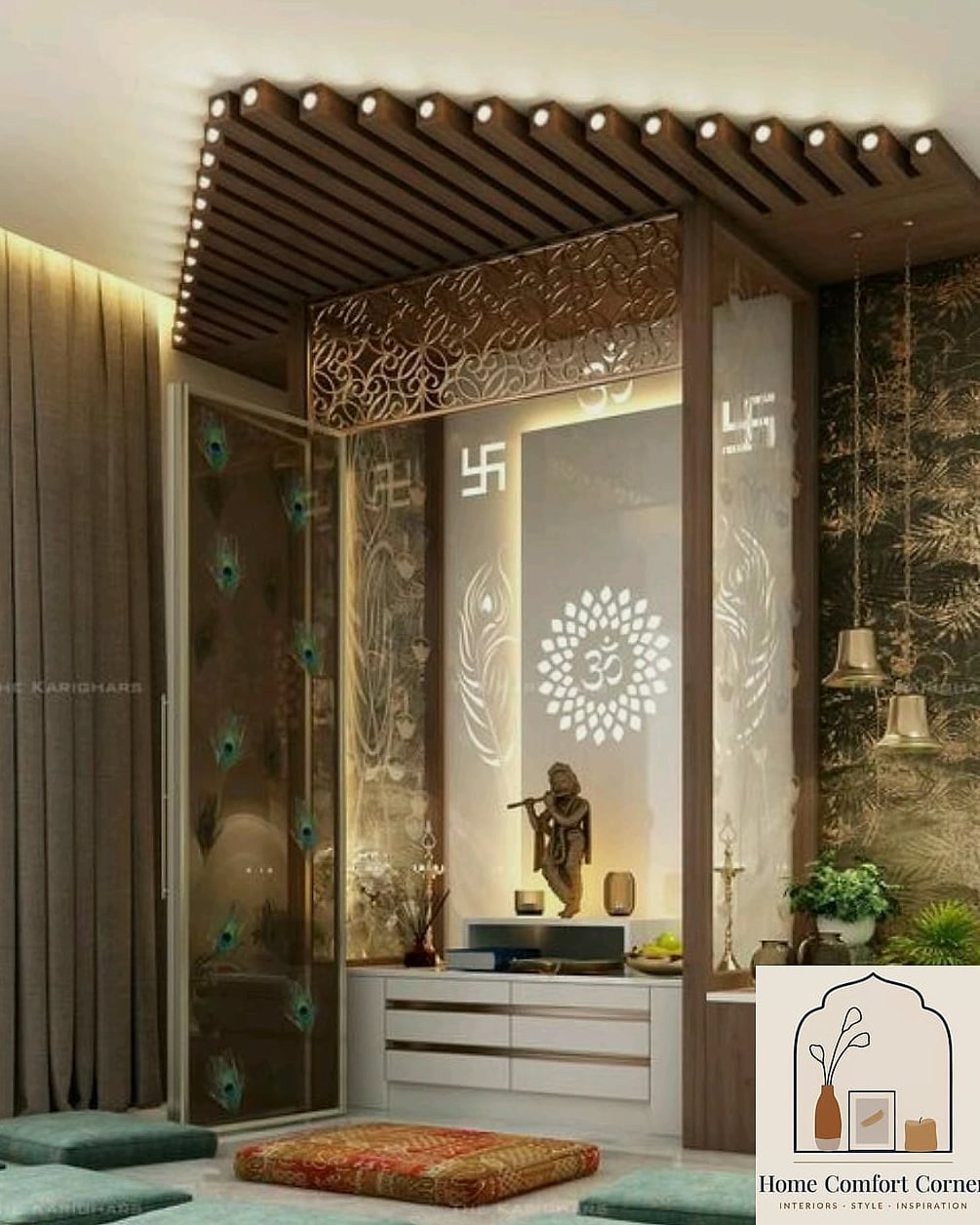 Puja Corner Styling as Design Feature