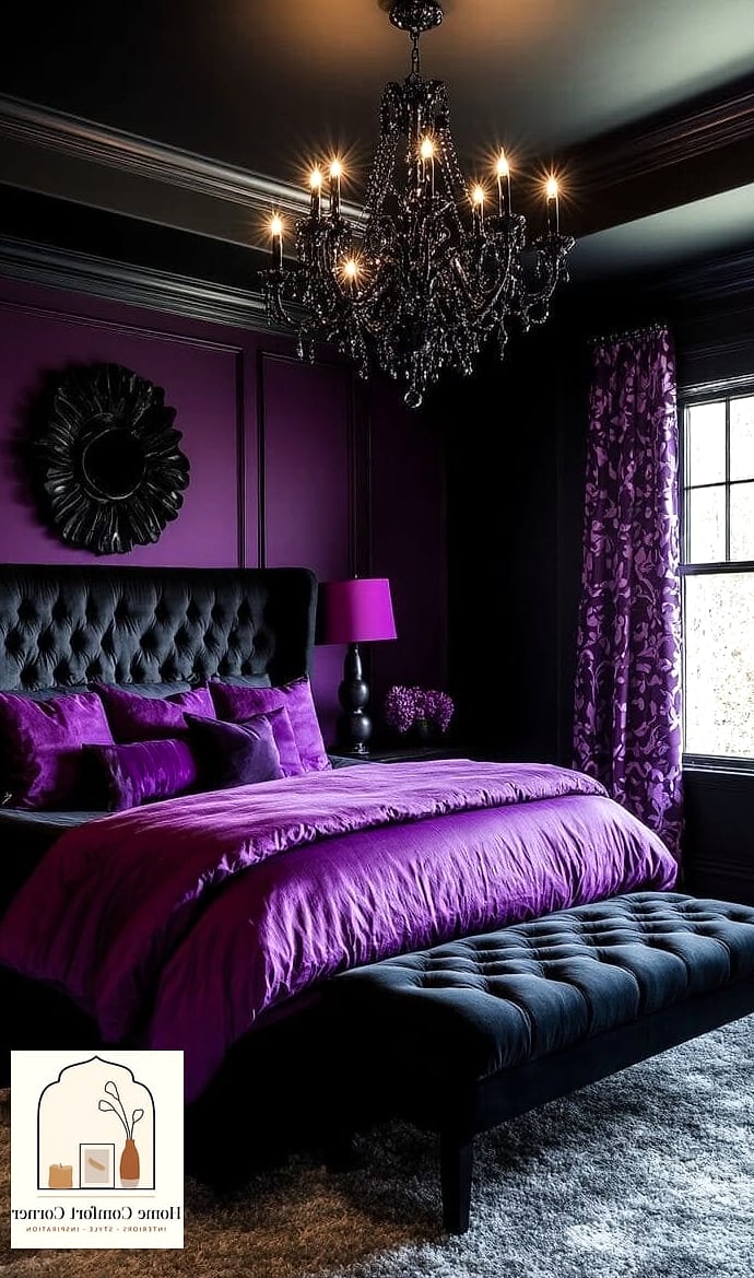 Purple and Black Contrast Scheme