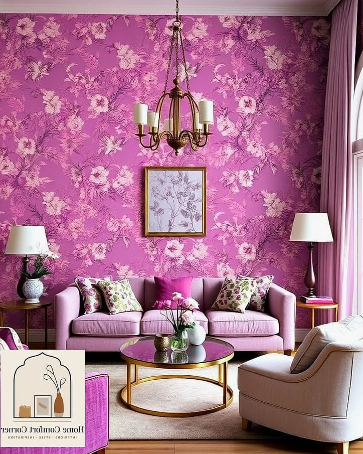 Purple Floral Wallpaper