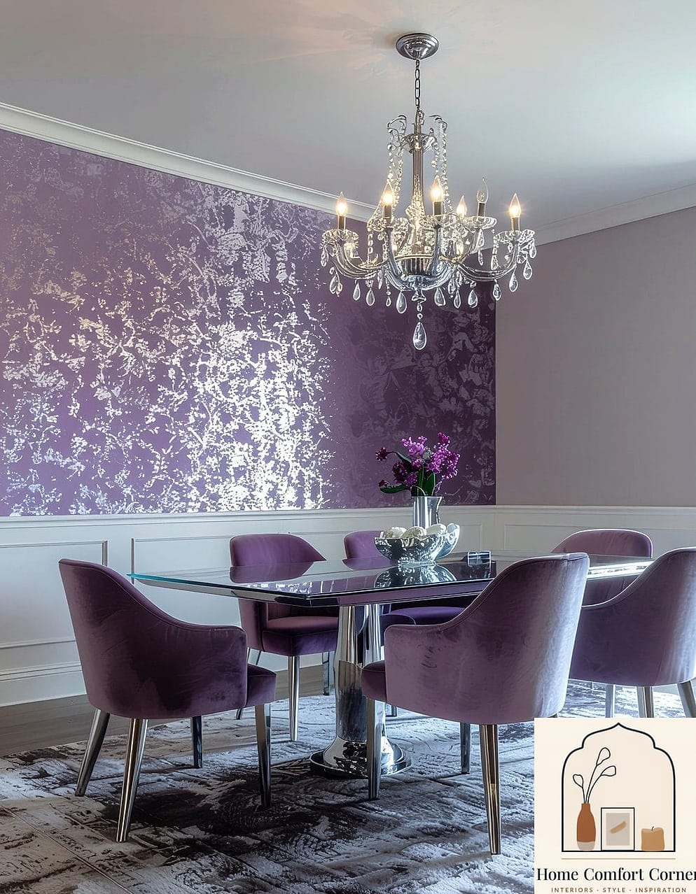 Purple Grasscloth or Textured Wallpaper