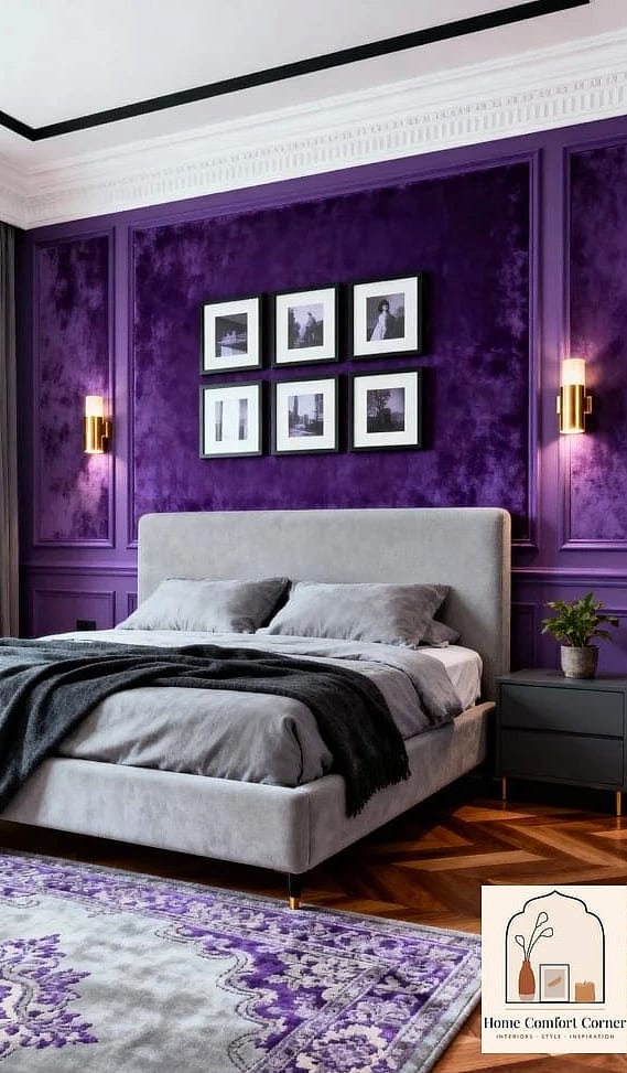 Purple Ombre Accent Wall