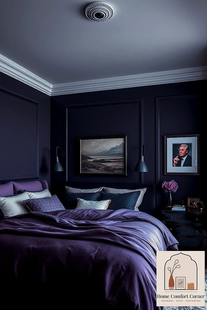 Purple Ombre or Color-Blocked Wall