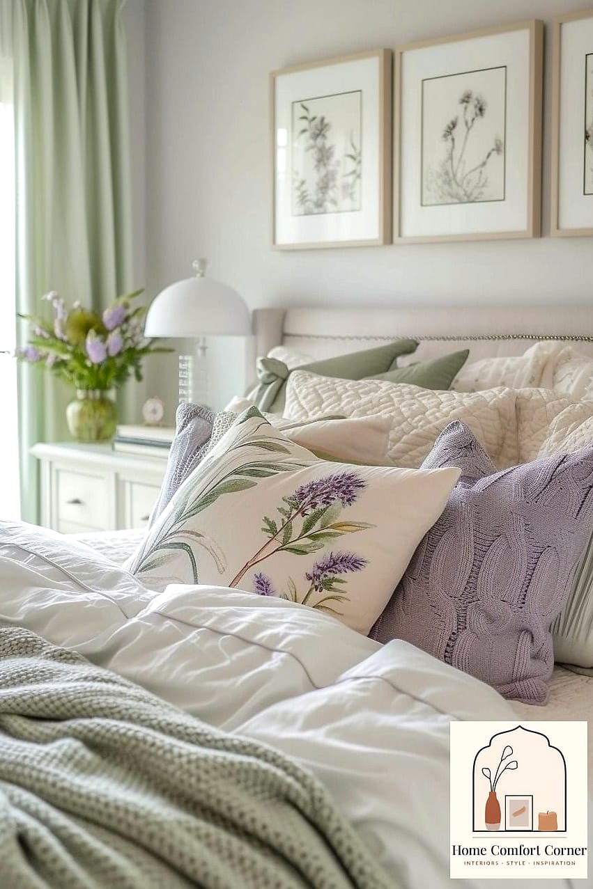 Purple and Sage Green Color Pairing