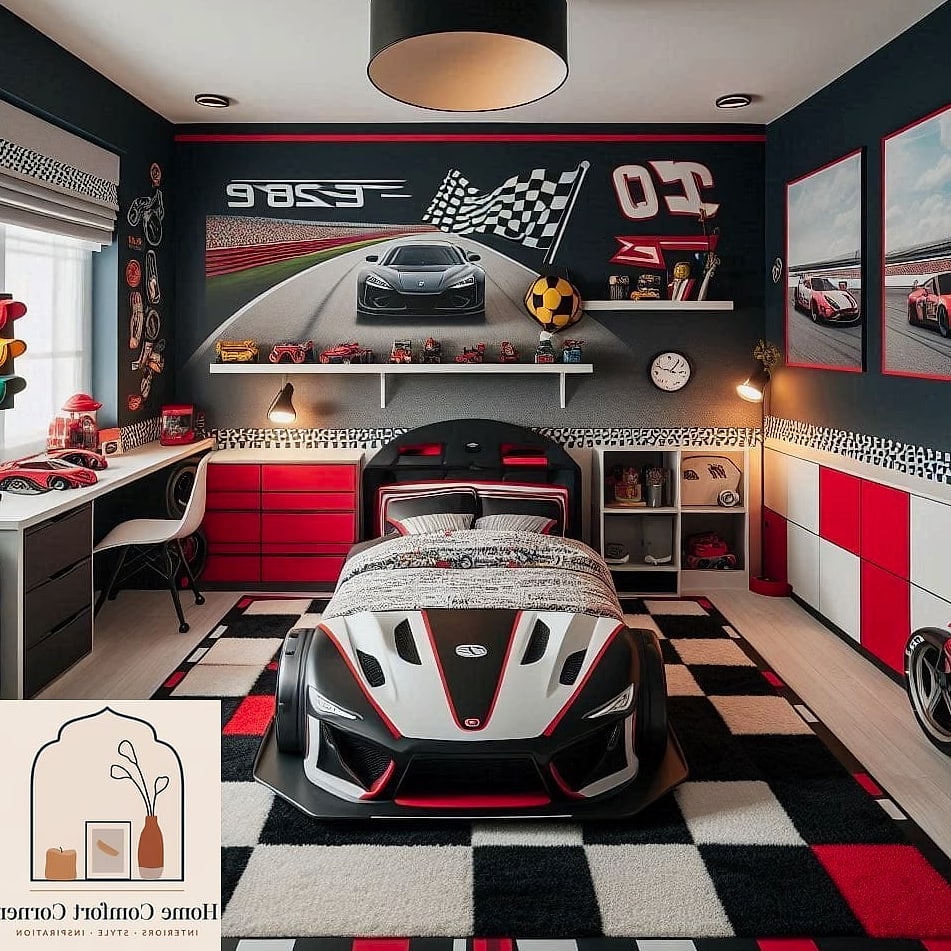 A Racing-Inspired Home Bar Cart