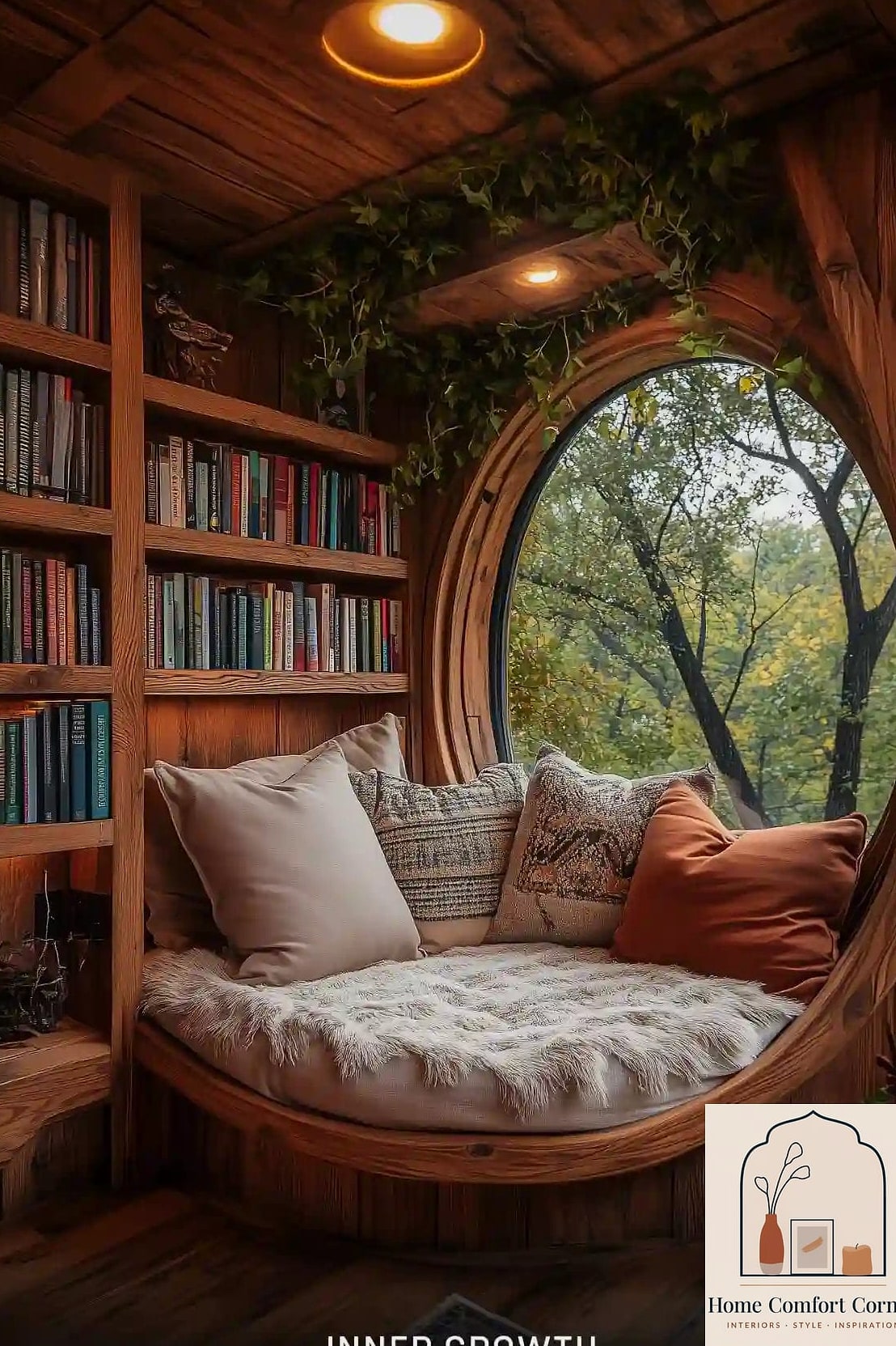 A Reading Nook Built Into an Awkward Corner