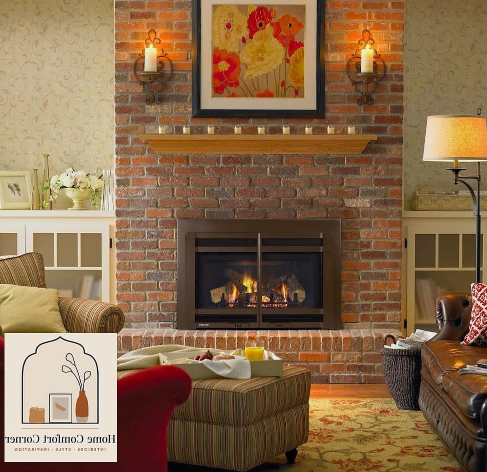 25 Red Room Decor Designs You Need to See Right Now 23 Red Brick Fireplace Surround
