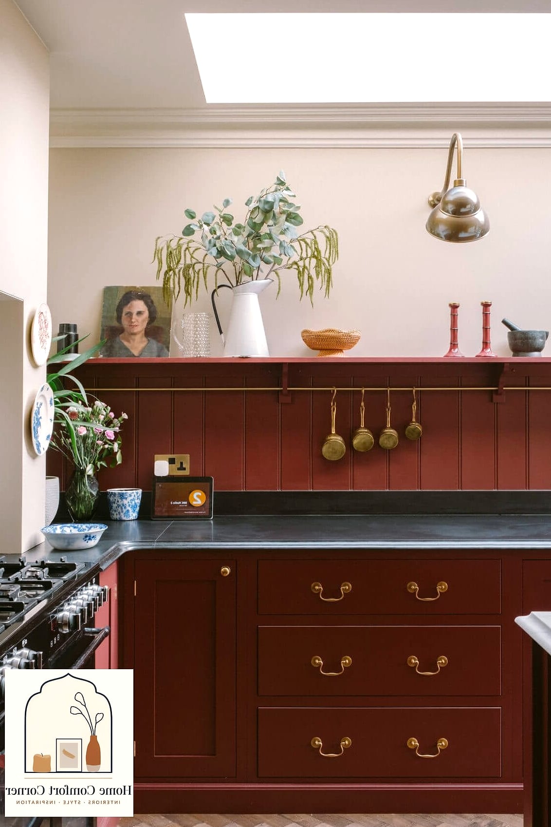 25 Red Room Decor Designs You Need to See Right Now 24 Red Gingham Kitchen Textiles