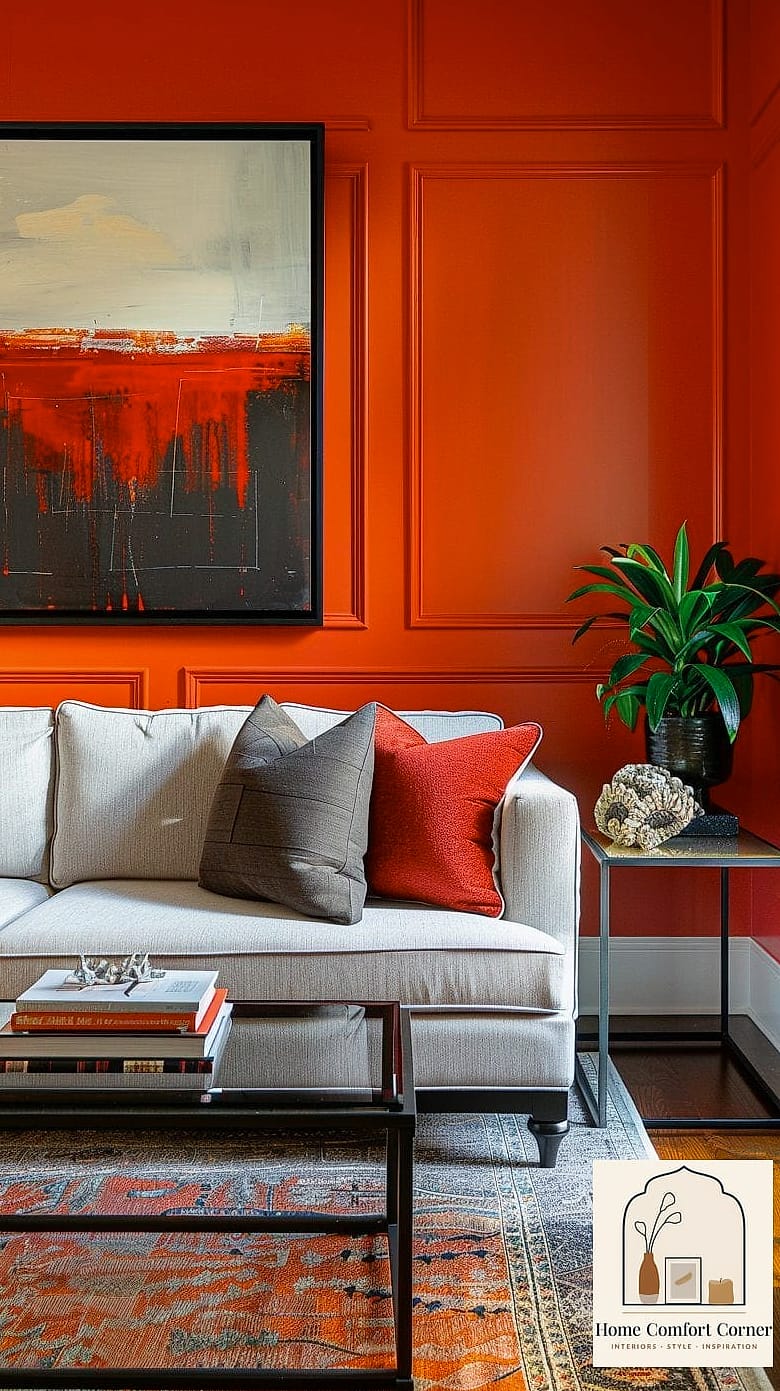 25 Red Room Decor Designs You Need to See Right Now 14 Red Ombre Accent Wall