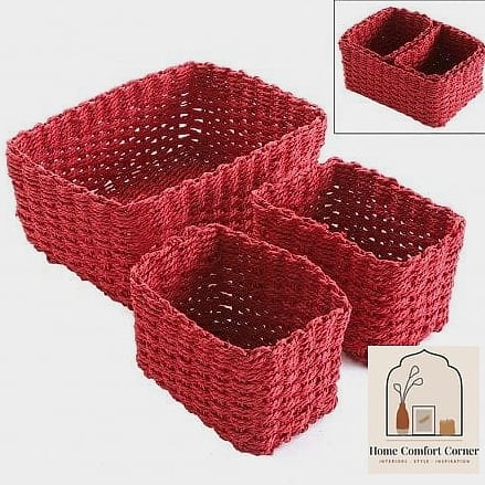 25 Red Room Decor Designs You Need to See Right Now 26 Red Woven Baskets for Storage