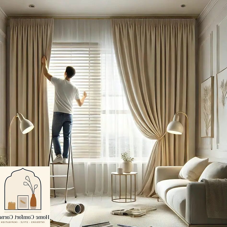 Replacing Blinds with Sheer Curtains for Softer Light