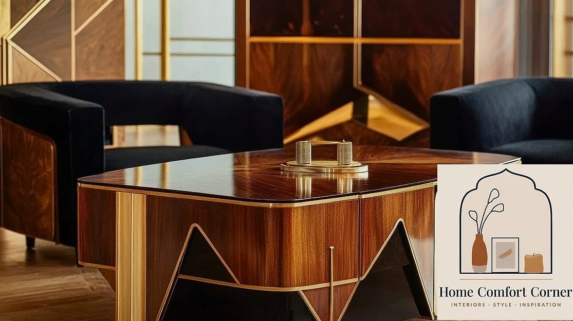 Rich Wood Tones with High-Gloss Finishes