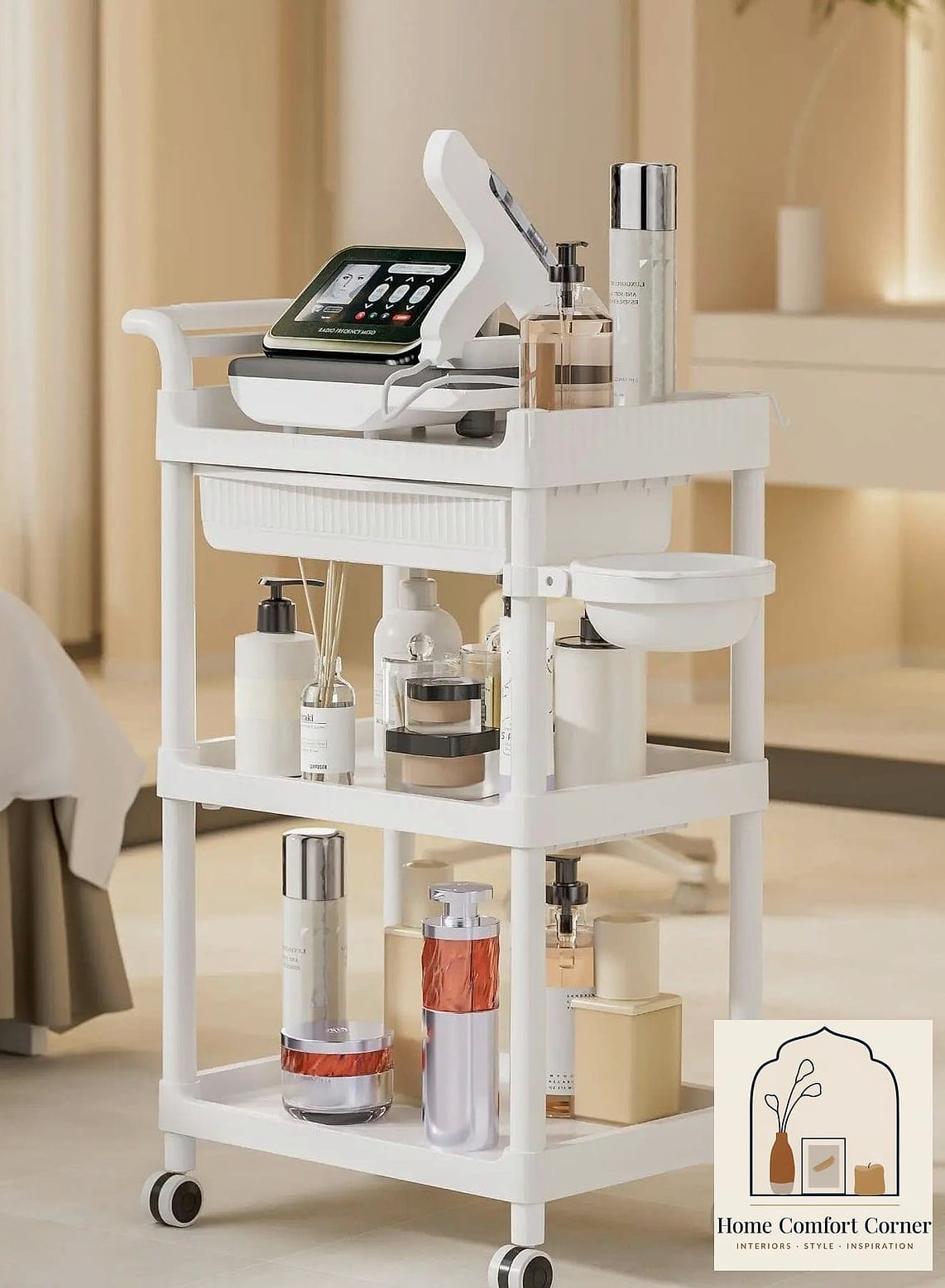 Rolling Cart with Drawer Organizers