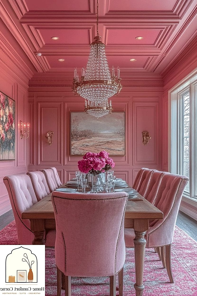 Rose Pink Dining Room